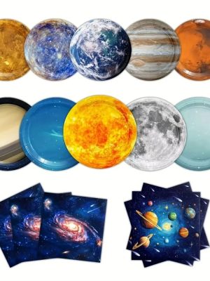 Space Solar Themed Tableware Set 20 Piece