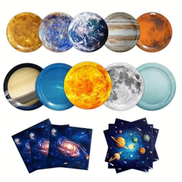 Space Solar Themed Tableware Set 20 Piece