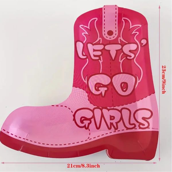 Western Girl Cowboot Shaped Paper Plate 10 Piece