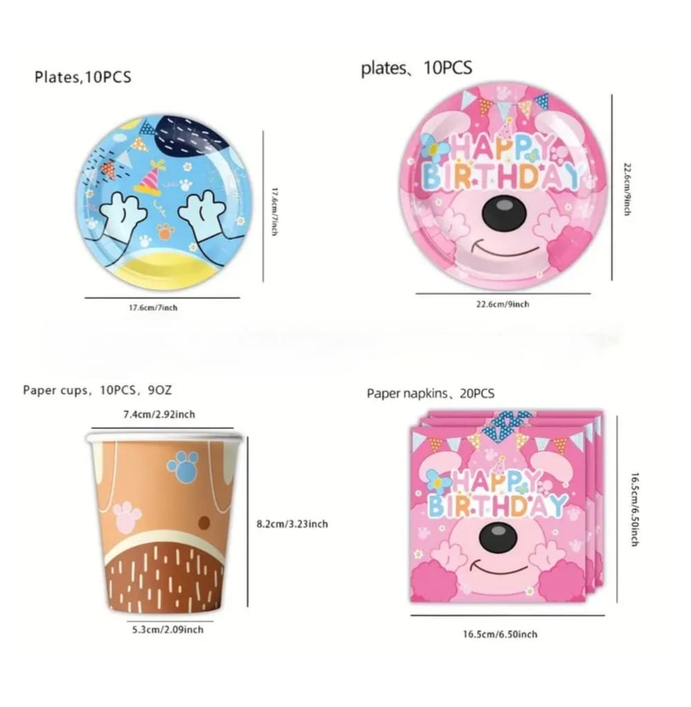 Cute Cartoon Dog Tableware Set-50 Piece 1 Cute Cartoon Dog Tableware Set