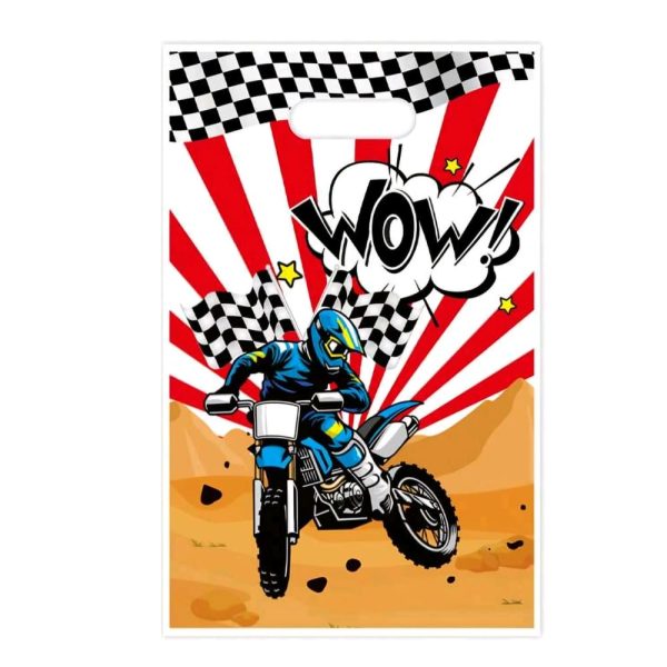 Moto Cross Favor Bags 10 Piece