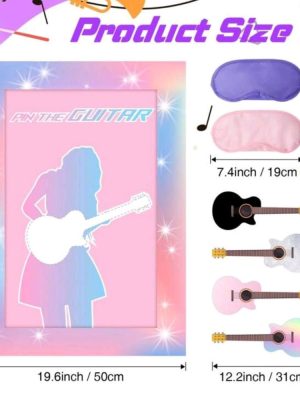 Pin The Guitar Party Game Music Star Themed Party Supplies