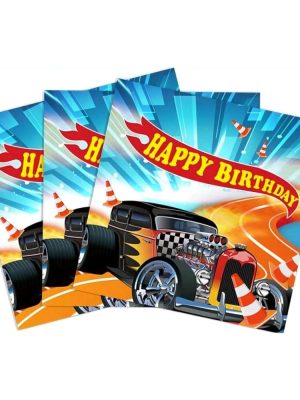 Race Car Themed Happy Birthday Napkins