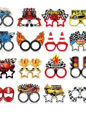 Racing Car Photo Prop Paper Glasses 12 Piece