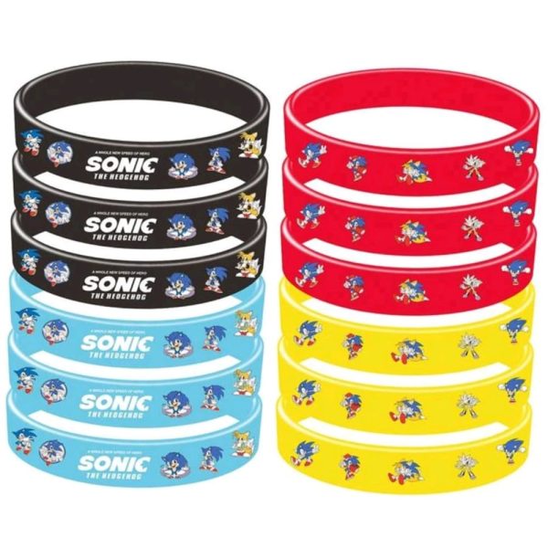 Sonic Party Favors Silicone Wristbands
