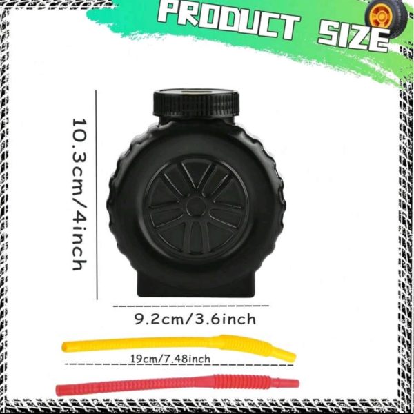 Wheel Shaped Plastic Cups Dimenisons