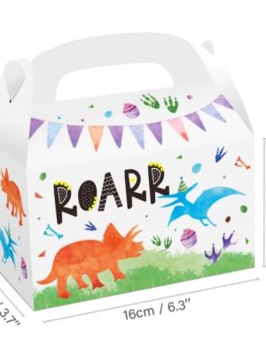 Dinosaur Party Favor Boxes 12 Piece