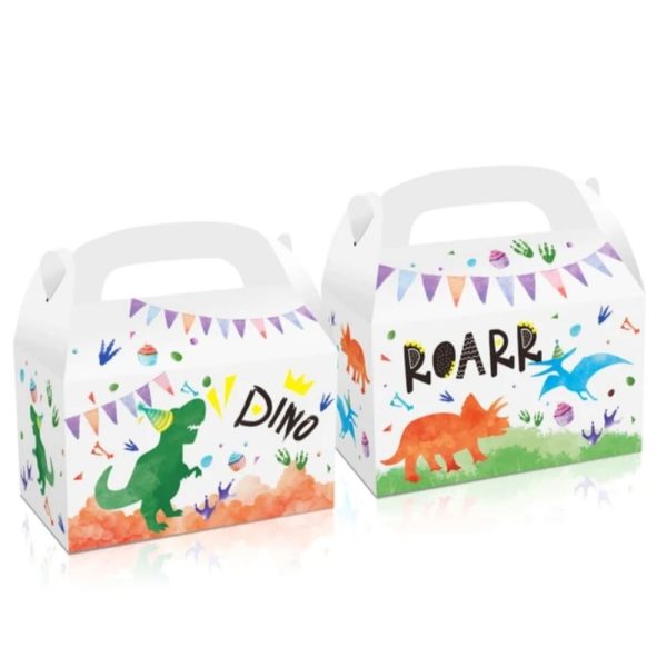 Dinosaur Themed Party Favor Boxes 12 Piece