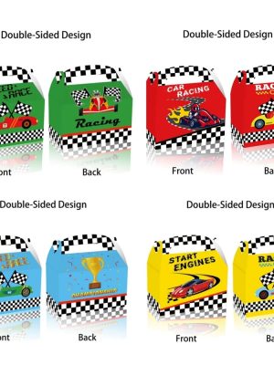 Racing Car Double Sided Party Favor Boxes