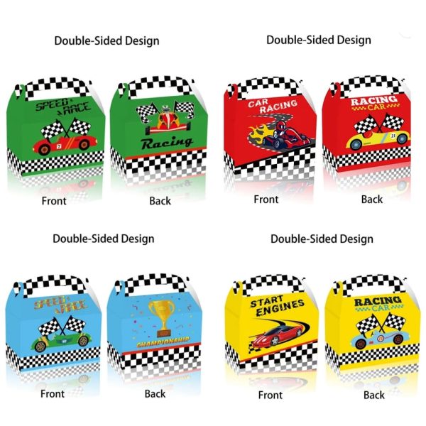 Racing Car Double Sided Party Favor Boxes