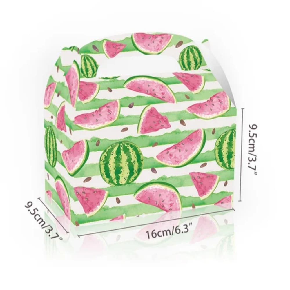 Watermelon Party Favor Boxes-12 Piece 2 Watermelon Favor Boxes Dimensions