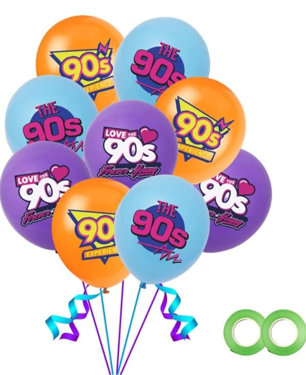 90's themed latex balloons 12 piece