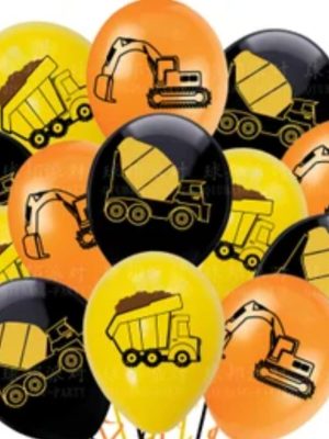 Construction latex balloons 9 piece