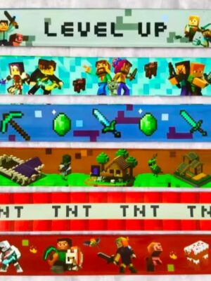 Minecraft Themed Party Favors Slapbands 12 piece