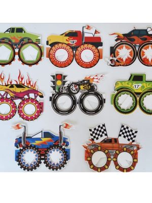 Monster Truck Party Photo Props 8 Pieces