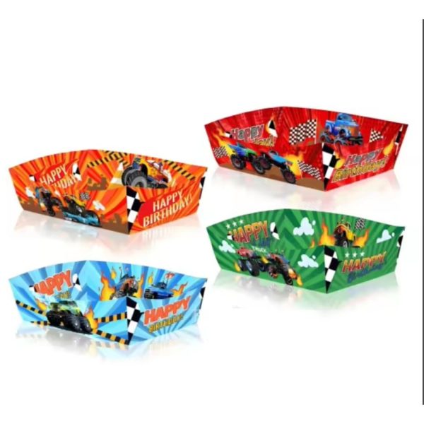 Monster Truck Party Snack Trays 12 Piece