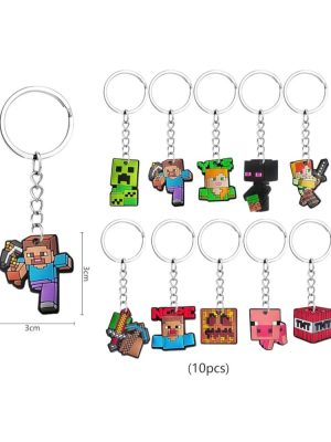 Pixel Birthday Part y Favors Keyrings 10 Piece (1)