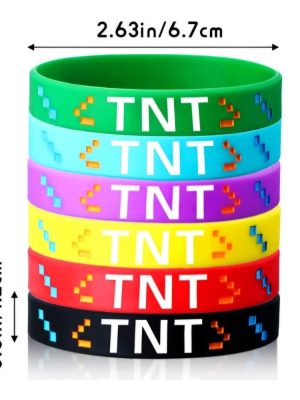 Pixel Miner Party Favors Silicone Wristbands