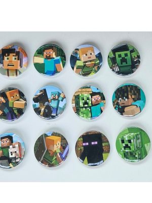 Pixel Party Button Badges Party fillers Party Accesories