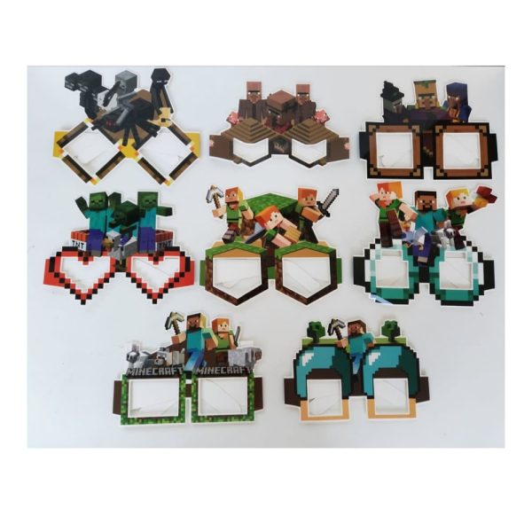 Pixel Party Photo Props Glasses 8 Piece