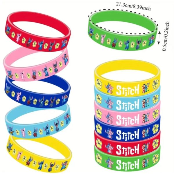 Stitch Themed Party Favors Silicone Wristbands
