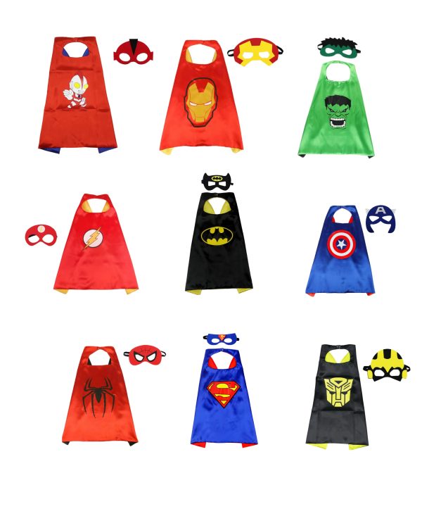 Superhero Capes And Masks 9 Piece
