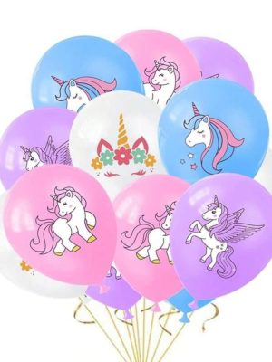 Unicorn latex balloons 10 Piece