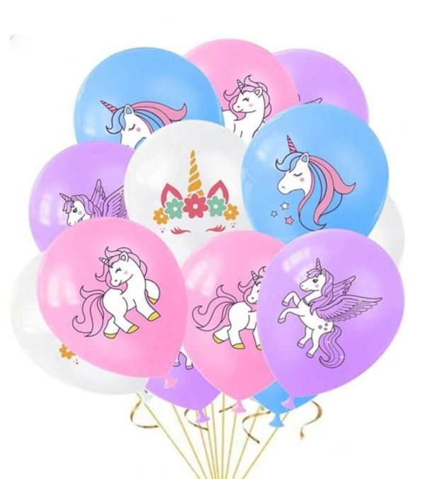Unicorn latex balloons 10 Piece