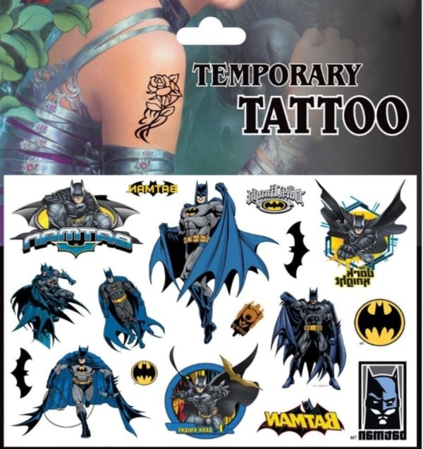 Batman Party Favors Temporary Tattoos
