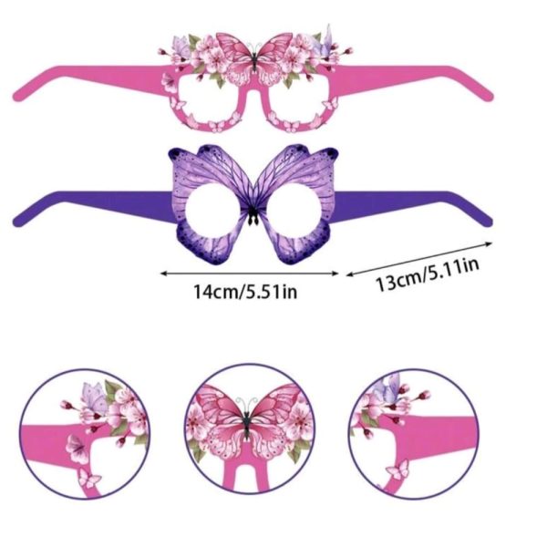 Butterfly Party Accesories Paper Photo Props Dimensions