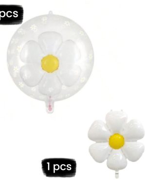 Daisy Balloon Set Double Bubble And Daisy Shaped Balloon