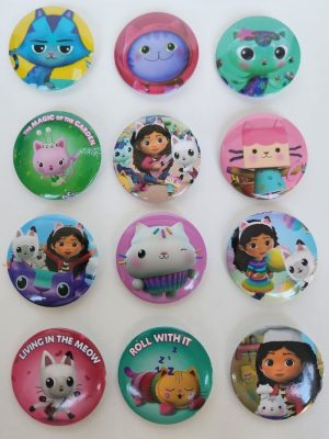 Dollhouse Themed Party Favor Button Badges