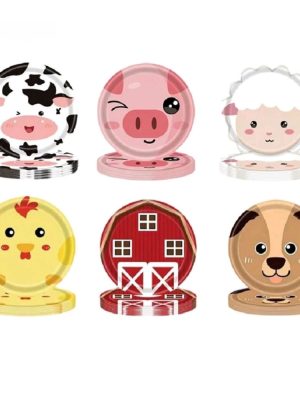 Farm Animal Paper Plates 6 Piece