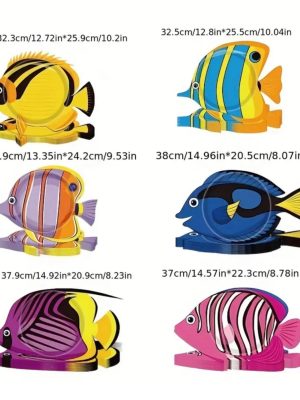 Fish Shaped Paper Plates Disposable Tableware for a Sea or Undersea Themed Party