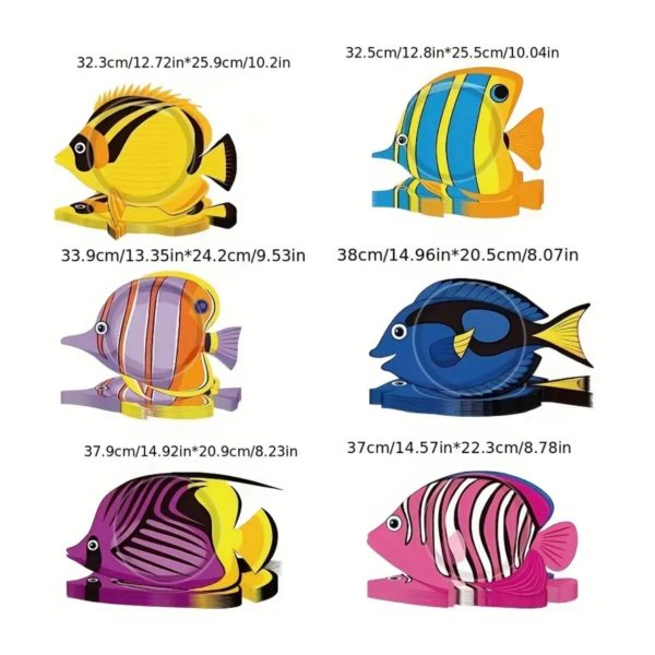 Fish Shaped Paper Plates Disposable Tableware for a Sea or Undersea Themed Party