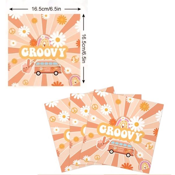 Groovy Paper Napkins Groovy Disposable Tableware