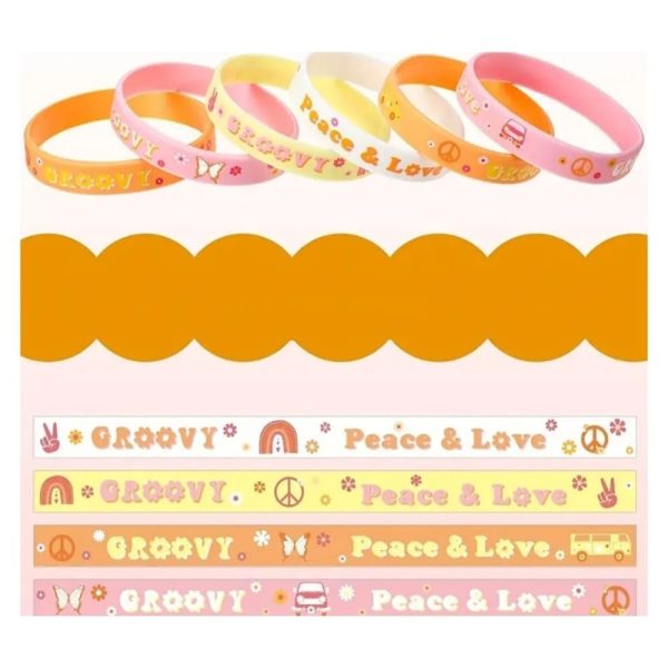 Groovy Party Favors Silicone Wristbands