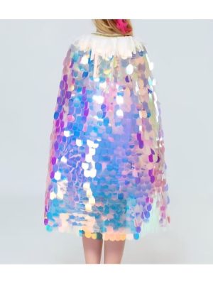 Magical Mermaid Sequin Cape Dress Up Costume