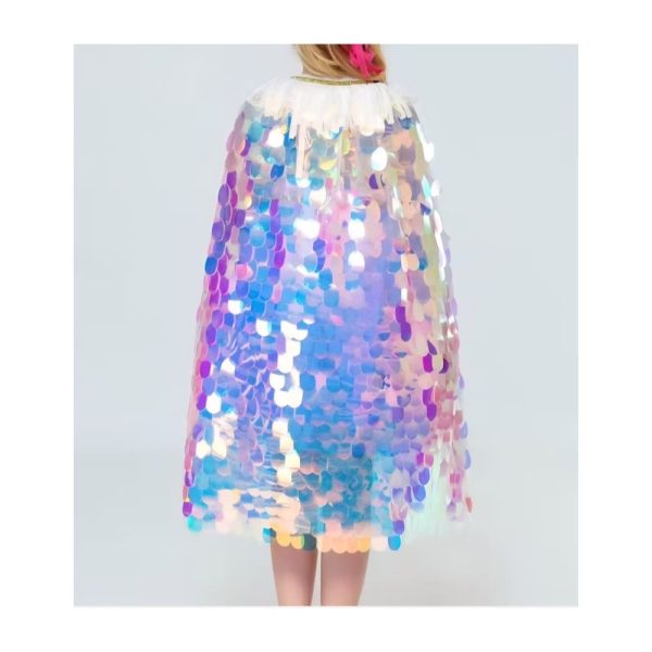 Magical Mermaid Sequin Cape Dress Up Costume