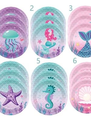 Mermaid Ocean Themed Party Paper Plates