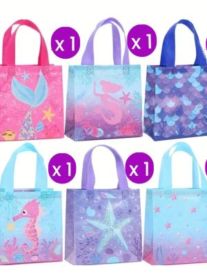 Mermaid Party Favor Tote Bags