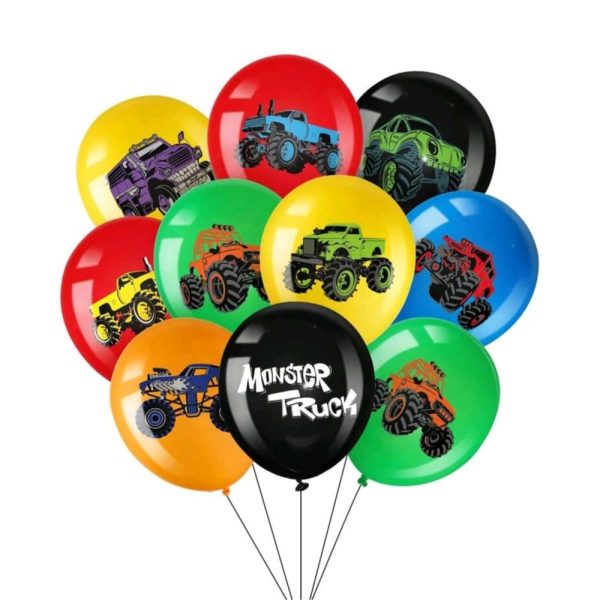 Monster Truck Party Latex Balloons Party Decorations For Monster Truck Themed Party