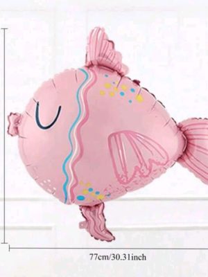 Pink Tropical Fish Shaped Foil Balloon