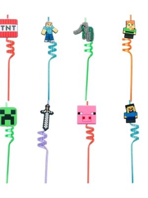 Pixel Miner Party Favor Straws