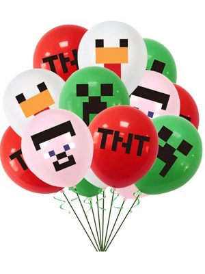Pixel Themed Latex Balloons Party Decor Pixel