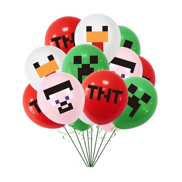Pixel Themed Latex Balloons Party Decor Pixel