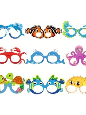 Sea Animal Party Paper Glasses Photo Props Party Accesories
