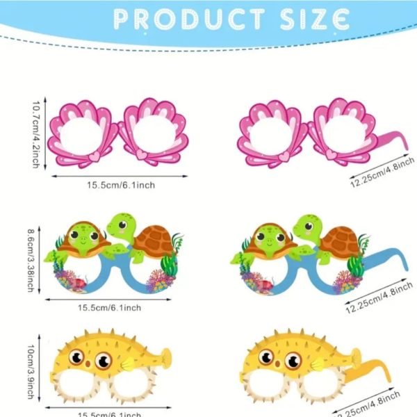 Sea Animals Paper Photo Props Product Dimensions