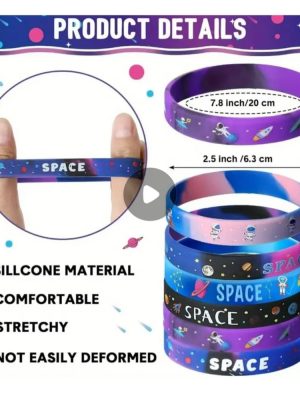 Space Party Favors Silcone Wristbands