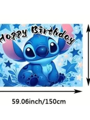 Stitch Happy Birthday Backdrop Party Decor Stitch Party
